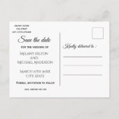 豪華な金ゴールドキラキラ金ゴールドパイナップル日付を保存 案内ポストカード (裏面)