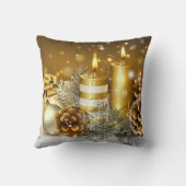 豪華な金ゴールドクリスマスカード、ギフト クッション (裏面)