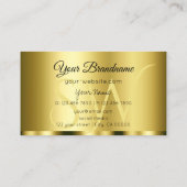 豪華な金ゴールドグラマラスとイニシャル スタイリッシュ 名刺 (裏面)