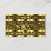 豪華な金ゴールドグリッター発光スターズモノグラム 名刺 (正面)
