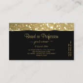 豪華な金ゴールドグリッター蓄光スター追加ロゴ 名刺 (裏面)