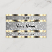 豪華な金ゴールドシルバーグリッタースタースパークグラフィックス 名刺 (正面)