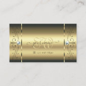 豪華な金ゴールドスクイグドジュエリーモノグラムグラマラス 名刺 (正面)