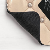 豪華な金ゴールドタフテッドモノグラム マウスパッド (コーナー)