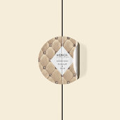 豪華な金ゴールドタフテッドモノグラム ラウンドシール