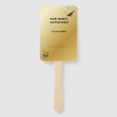 豪華な金ゴールドチャリティーオークション野生生物テーマ ハンドファン (裏面)