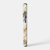 豪華な金ゴールドパーソナライズされた大理石iPhoneケース iPhoneケース (左側面)