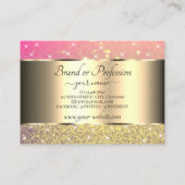 豪華な金ゴールドピンクパープルグリッター発光スター 名刺 (裏面)