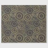 豪華な金ゴールドフローラ包装紙 ラッピングペーパー (フラット)