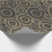 豪華な金ゴールドフローラ包装紙 ラッピングペーパー (角)