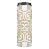 豪華な金ゴールドホワイトマンダラ瞑想の思い出 タンブラー (裏面)