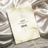 豪華な金ゴールドマーブルテクスチャイスラーム結婚ズ 招待状