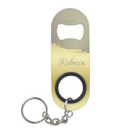 豪華な金ゴールドメタル金ゴールドと銀 キーホルダー栓抜き