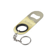 豪華な金ゴールドメタル金ゴールドと銀 キーホルダー栓抜き (裏面アングル)