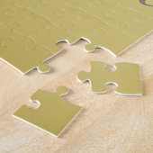 豪華な金ゴールドメタル金ゴールドと銀 ジグソーパズル (側面)