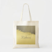 豪華な金ゴールドメタル金ゴールドと銀 トートバッグ (正面)