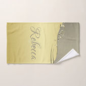 豪華な金ゴールドメタル金ゴールドと銀 バスタオルセット (ハンドタオル)