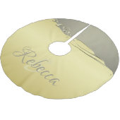 豪華な金ゴールドメタル金ゴールドと銀 ブラッシュドポリエステルツリースカート (アングル)