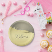 豪華な金ゴールドメタル金ゴールドと銀 ペーパープレート (パーティー)