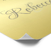 豪華な金ゴールドメタル金ゴールドと銀 ポスター (角)