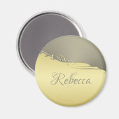 豪華な金ゴールドメタル金ゴールドと銀 マグネット (正面/裏面)