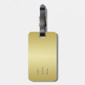 豪華な金ゴールドメタル金ゴールドと銀 ラゲッジタグ (裏面縦)