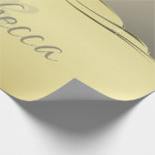 豪華な金ゴールドメタル金ゴールドと銀 ラッピングペーパー (角)