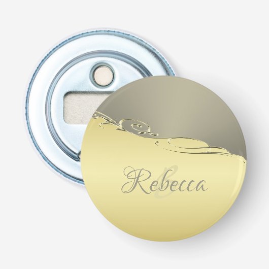 豪華な金ゴールドメタル金ゴールドと銀 栓抜き (正面)