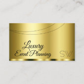 豪華な金ゴールドモノグラムでグラマラススタイリッシュ 名刺 (正面)