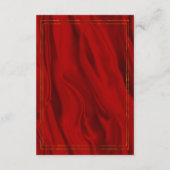 豪華な金ゴールドリングや輪赤結婚絹サンキュー エンクロージャーカード (裏面)