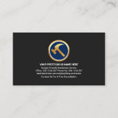 豪華な金ゴールドルーフワーキングハンマー 名刺 (裏面)