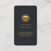 豪華な金ゴールド利潤波グラフのforex 名刺 (裏面)