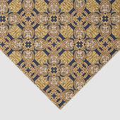 豪華な金ゴールド刺しゅうビーズ歴史的な衣装 薄葉紙 (詳細)