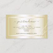 豪華な金ゴールド効果プロフェッショナルとスタイリッシュ 名刺 (裏面)