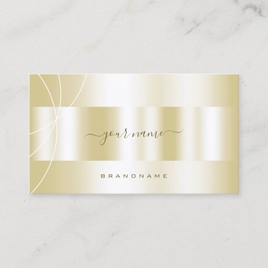 豪華な金ゴールド効果プロフェッショナルとスタイリッシュ 名刺 (正面)
