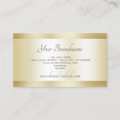 豪華な金ゴールド効果プロフェッショナルとモダン 名刺 (裏面)