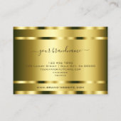 豪華な金ゴールド効果プロフェッショナルと貴族 名刺 (裏面)