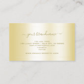 豪華な金ゴールド効果(フレームプロフェッショナル) 名刺 (裏面)