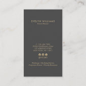 豪華な金ゴールド及び大理石の灰色の割引クーポンの垂直 名刺 (裏面)