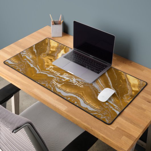 豪華な金ゴールド大理石 デスクマット (オフィス2)