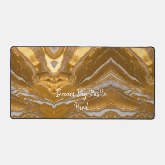 豪華な金ゴールド大理石 デスクマット (正面)