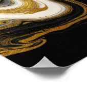 豪華な金ゴールド大理石 – 抽象芸術流体アート ポスター (角)