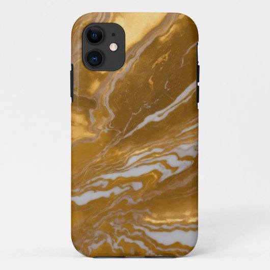 豪華な金ゴールド大理石iPhone/iPadケース Case-Mate iPhoneケース (裏面)