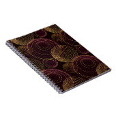 豪華な金ゴールド幾何学的プリント ノートブック (右側)