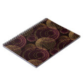 豪華な金ゴールド幾何学的プリント ノートブック (左側)