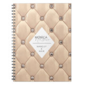 豪華な金ゴールド房付きモノグラム ノートブック (正面)