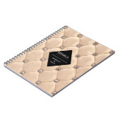 豪華な金ゴールド房付きモノグラム ノートブック (左側)