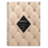 豪華な金ゴールド房付きモノグラム ノートブック (正面)