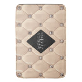 豪華な金ゴールド房付きモノグラム バスマット (正面縦)