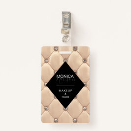 豪華な金ゴールド房付きモノグラム バッジ